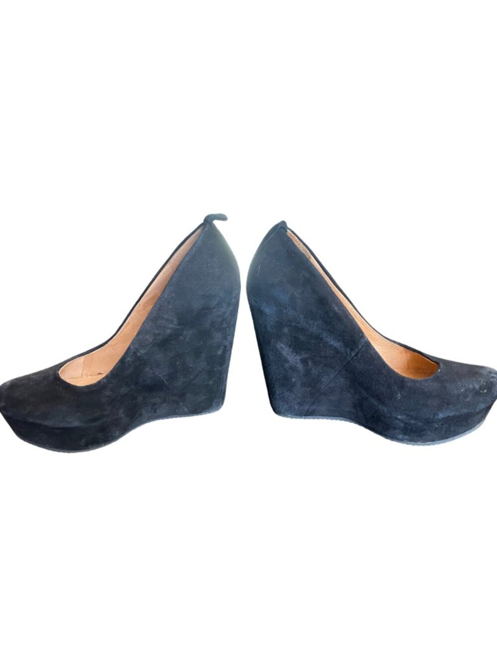 Aldo black suede style wedge heels | size 9